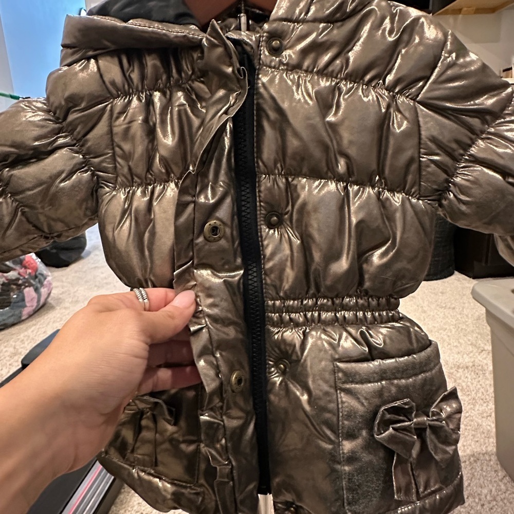Rothschild Metallic Brown Kids Puffer Jacket - Picture 5 of 14